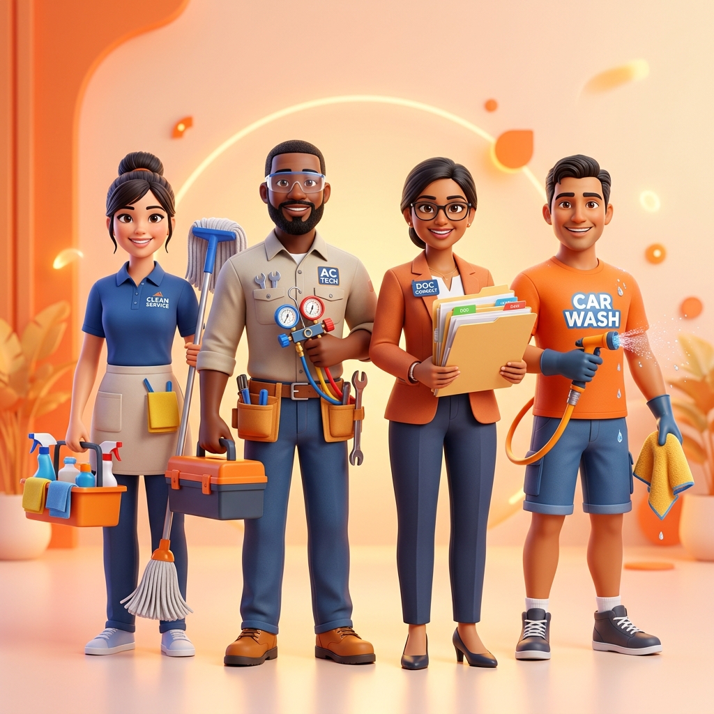 Kerjoo Freelance Services Logo Illustration